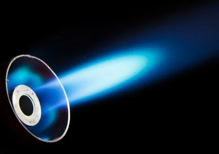 Stimmungsbild Brenntstoff Erdgas blaue Gasflamme