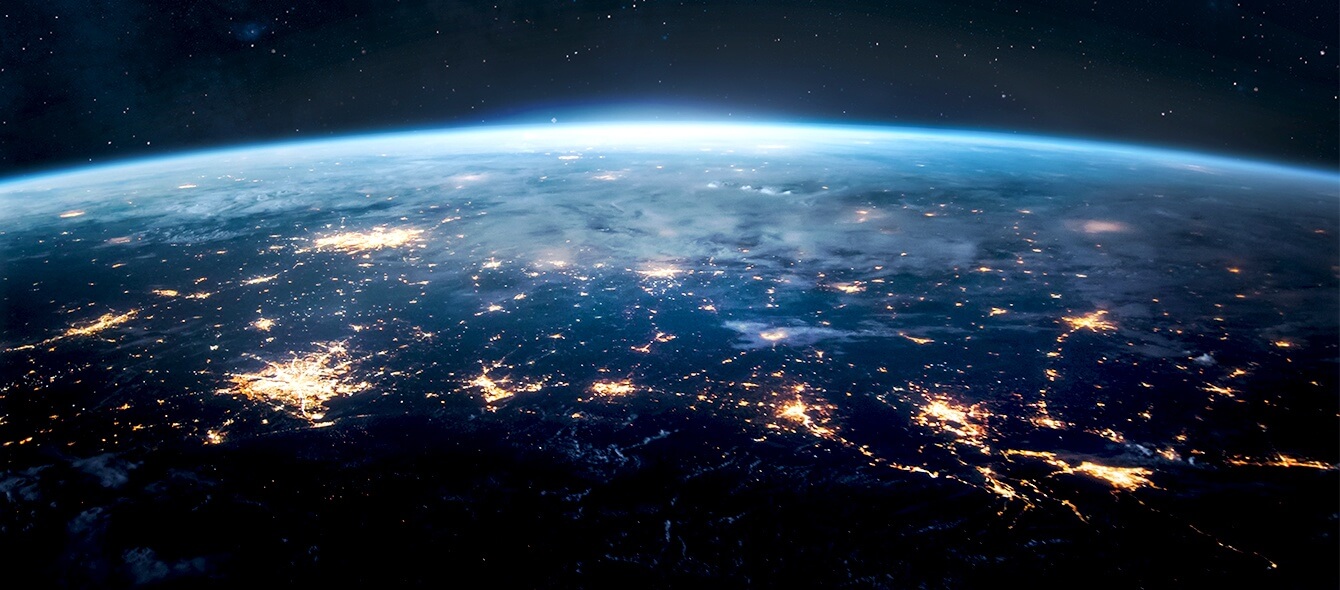 Stimmungsbild Erde bei Nacht