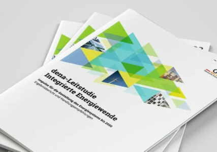 Deckblatt zum Ergebnisreport der dena-Leitstudie Integrierte Energiewende