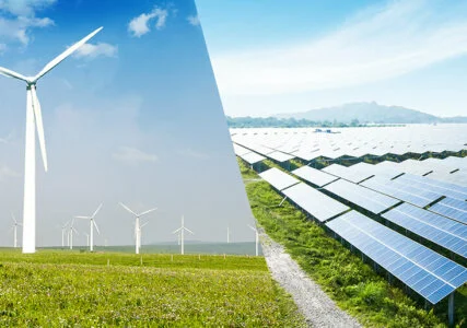 enformer Collage erneuerbare Energien Windkraft und Photovoltaik