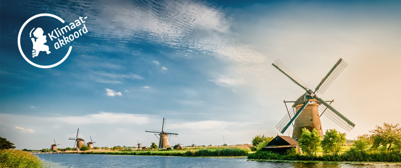 Klimaatakkoord Windmühlen in den Niederlanden