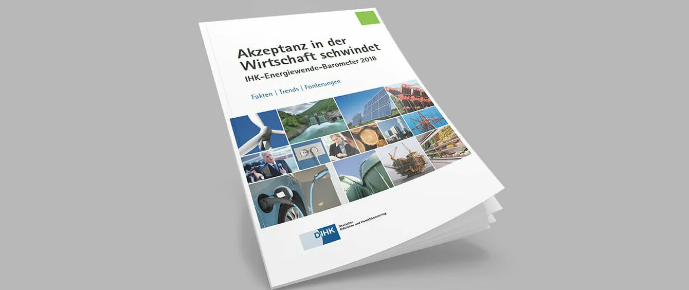 Deckblatt zur Online Befragung IHK Energiewende Barometer 2018