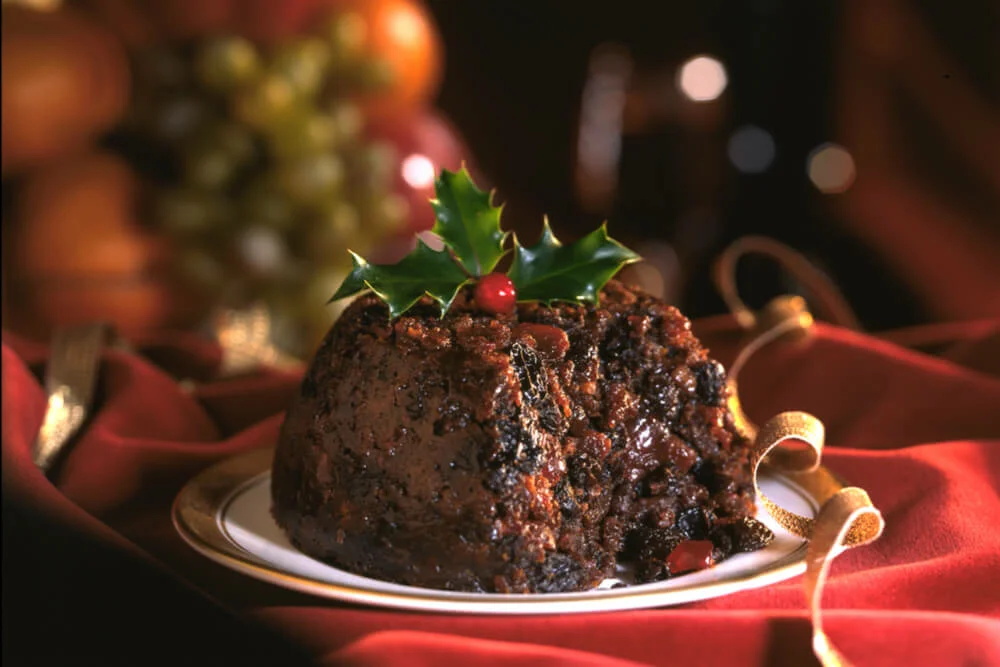 Weihnachtspudding als Nachtisch