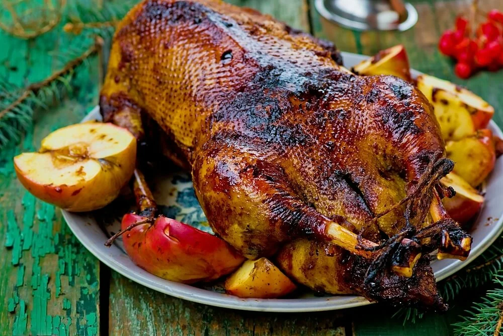 Gänsebraten zum Weihnachtsessen