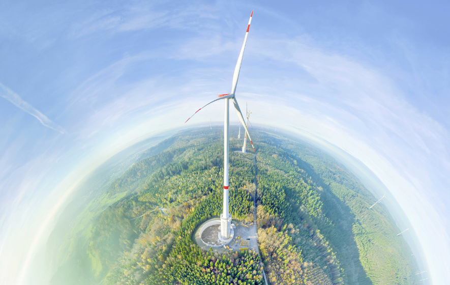 Das höchste Windrad steht bei Stuttgart