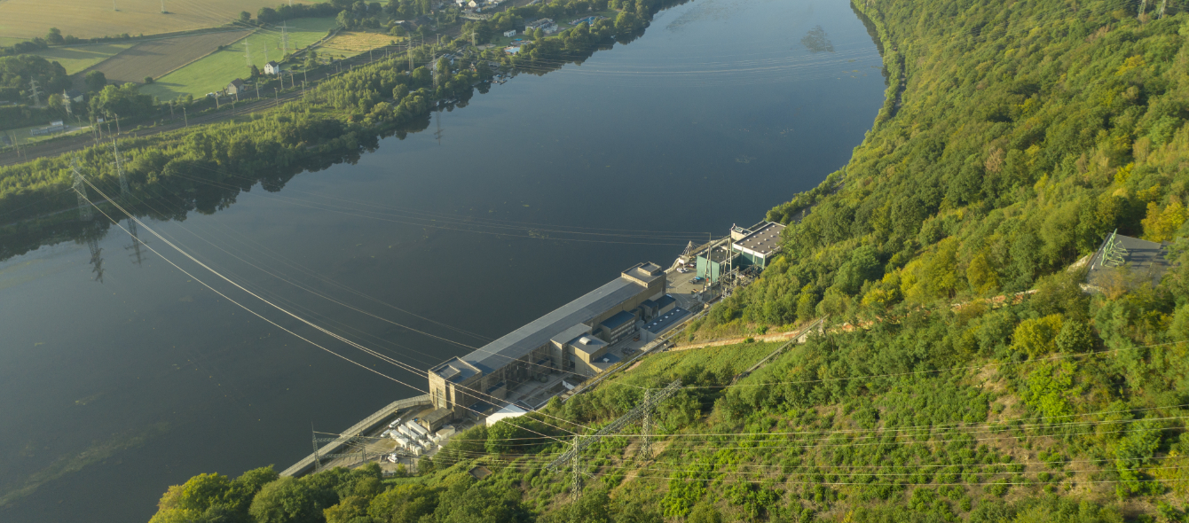 Luftaufnahme des RWE Pumpspeicherkraftwerks in Herdecke