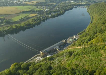 Luftaufnahme des RWE Pumpspeicherkraftwerks in Herdecke