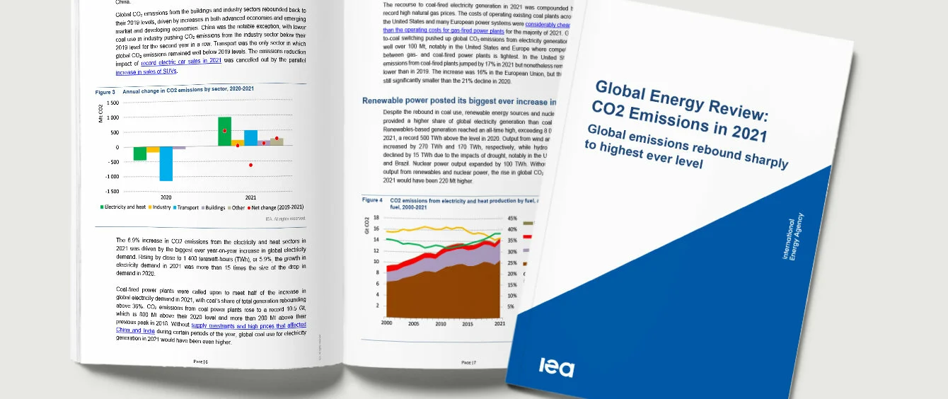 Energy-related CO<sub>2</sub> emissions rebound to a new high in 2021