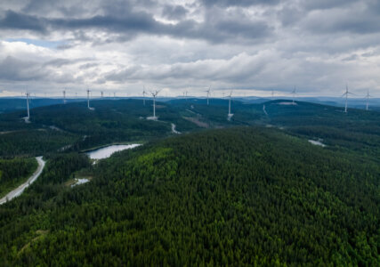 Der Windpark Nysäter im Norden Schwedens