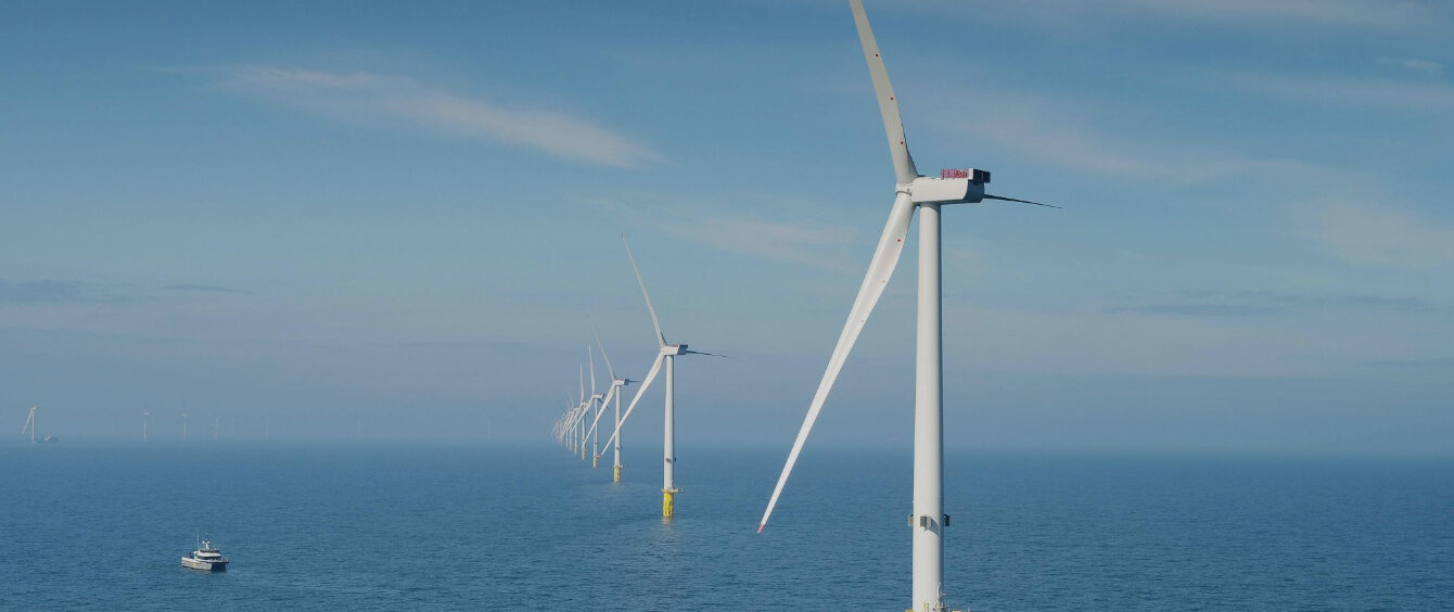 Windkraftanlagen im Offshore-Windpark Triton Knoll von RWE
