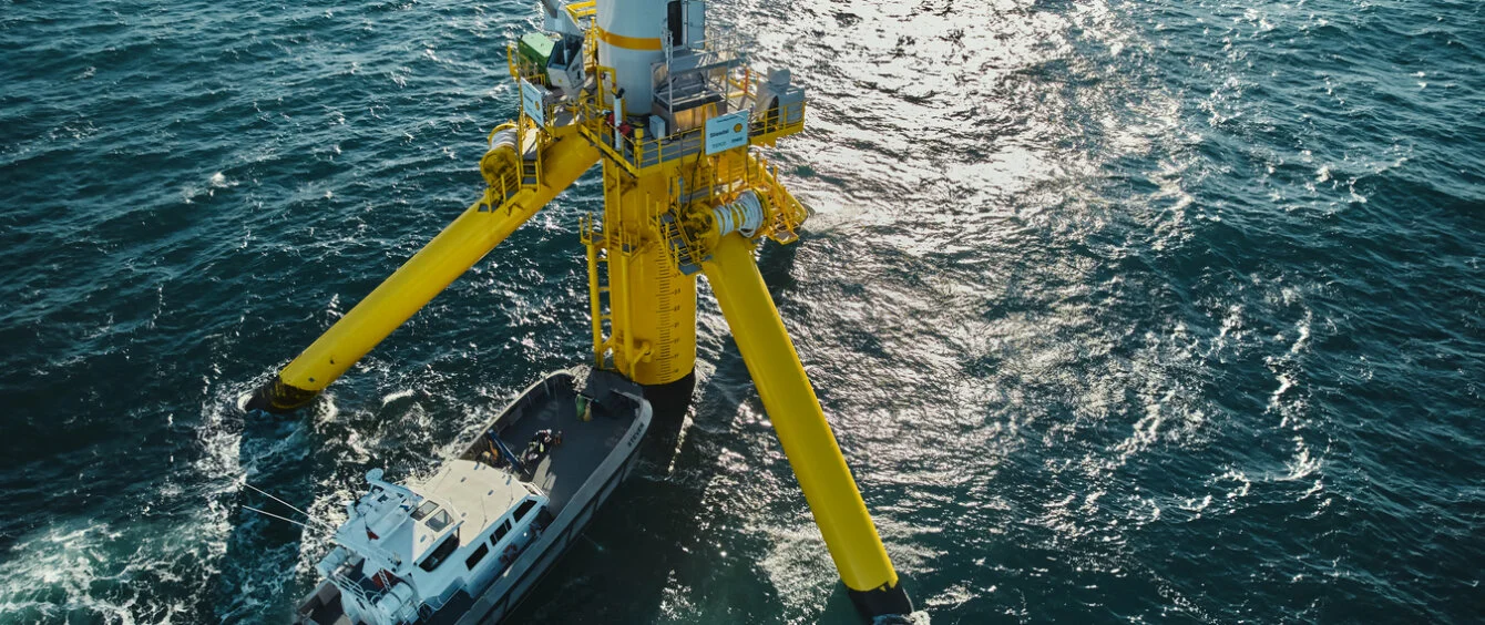 Floating-Offshore-Windturbine von RWE vor der Küste Norwegens