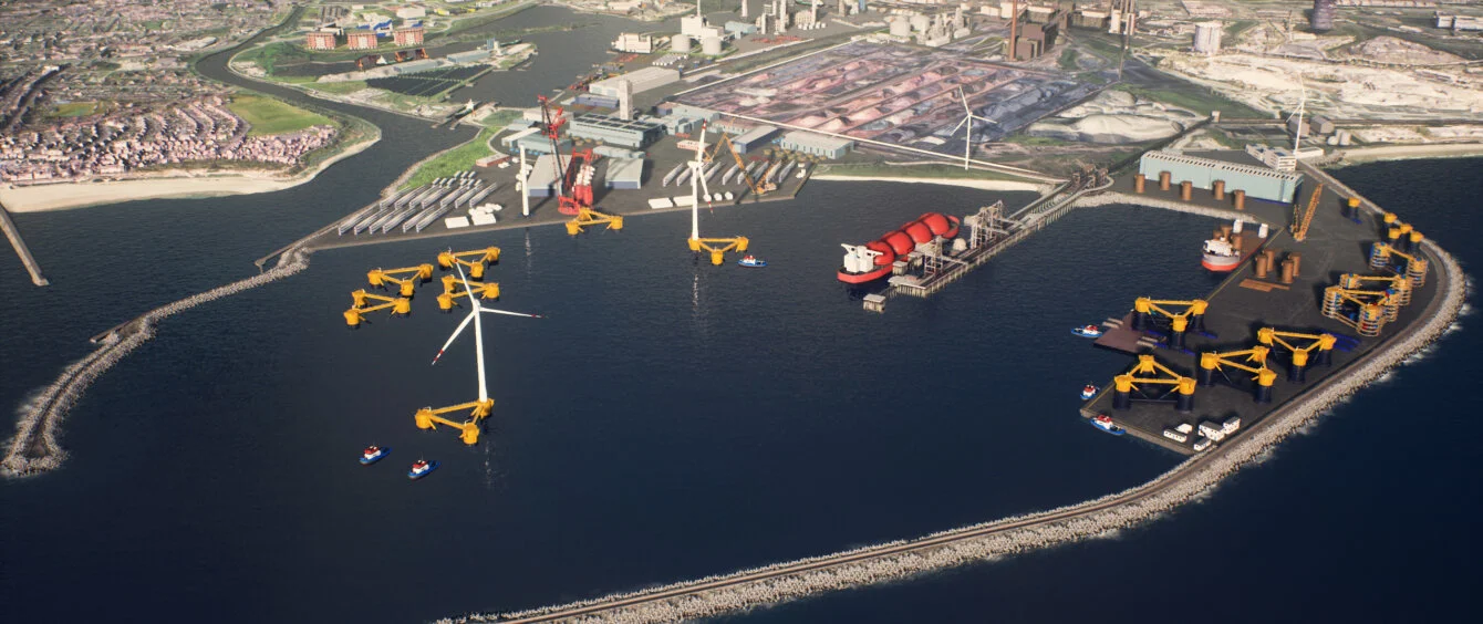 Der Hafen im walisischen Port Talbot wird mit Floating Offshore-Windanlagen ausgestattet