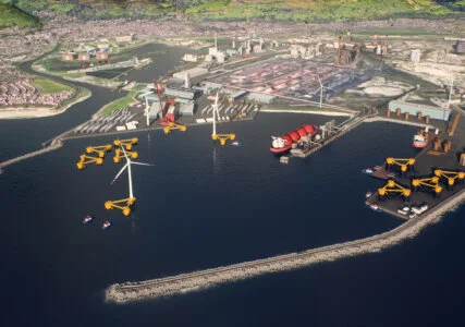 Der Hafen im walisischen Port Talbot wird mit Floating Offshore-Windanlagen ausgestattet