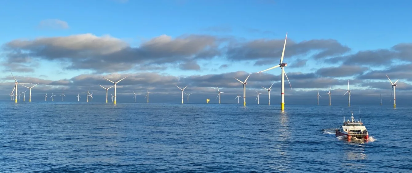 Der Offshore-Windpark Kaskasi vor der deutschen Küste