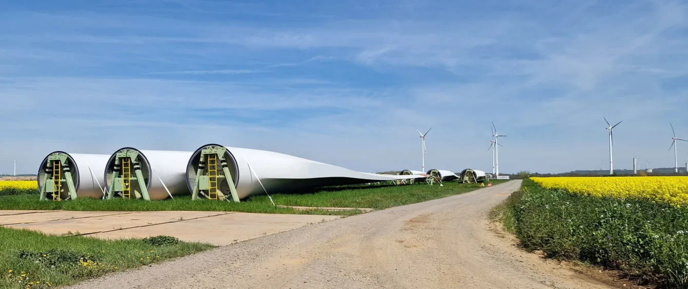 Windpark Jüchen im Aufbau