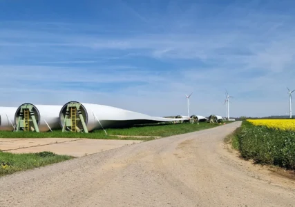 Windpark Jüchen im Aufbau