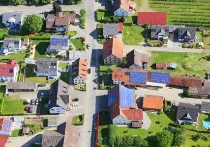 Dächer mit Solaranlagen in Deutschland